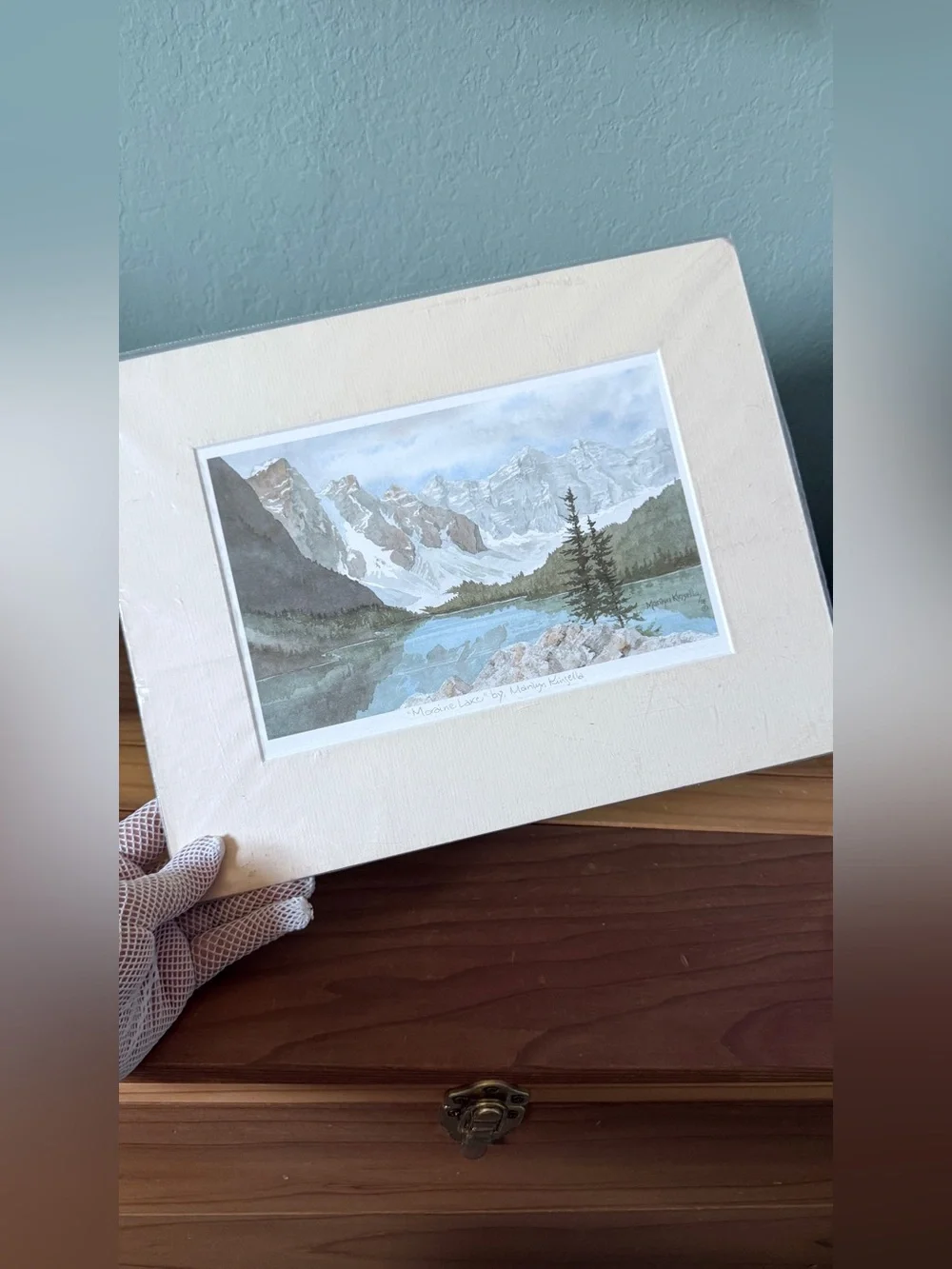 Marilyn Kinsella Moraine Lake Banff Canadian Rockies Art Print 12.75” x 10”